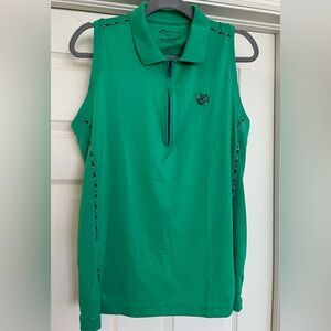 XL Peter Millar Green Sleeveless Polo Top